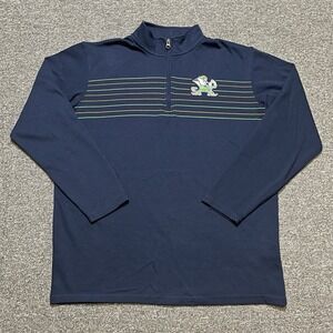 Captivating Navy Notre Dame Fighting Irish Quarter-Zip Pullover L